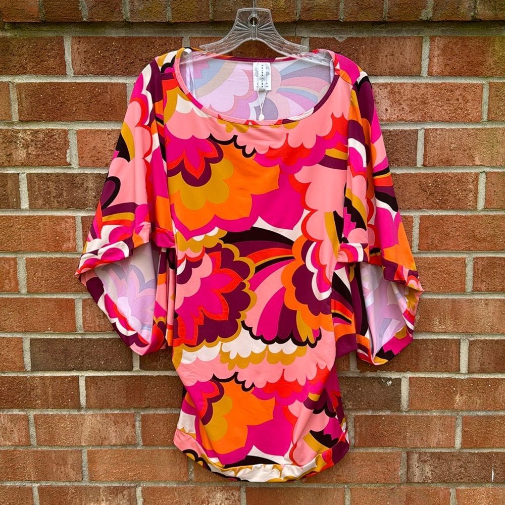 Trina Turk Fan Faire Swim Tunic Dress sz Small NWT